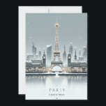 Cartão De Festividades Eleição Parisiense de inverno - Natal na cidade<br><div class="desc">Entra numa terra maravilhosa de inverno parisiense com o nosso cartão de Natal "Elegância de inverno Parisiense". Esta bela carta captura o romance e o encanto de Paris durante a estação festiva. Desde as luzes cintilantes ao longo do Sena até a majestosa Torre Eiffel brilhando com alegria de férias, cada...</div>