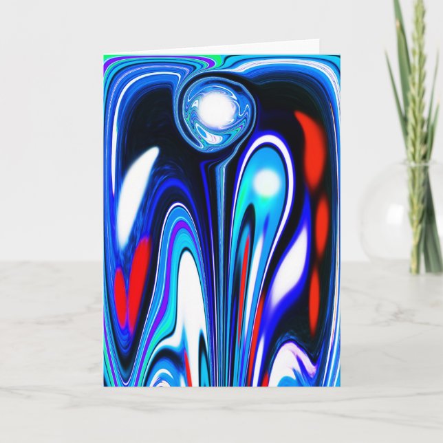 Cartão De Festividades Elementos futuros arte (Frente)