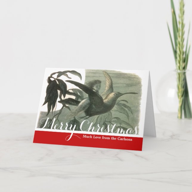 Cartão De Festividades Elf Fairies Elves Moon Night Bird Voando (Frente)