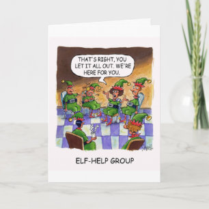 Cartão De Festividades Elf Help Group.