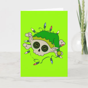 Cartão De Festividades Elf Skull