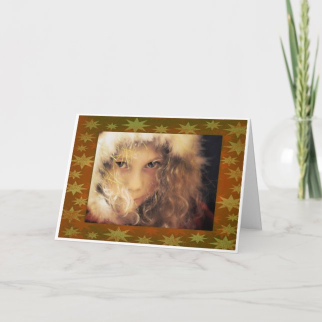 Cartão De Festividades Elfo de Natal (Frente)