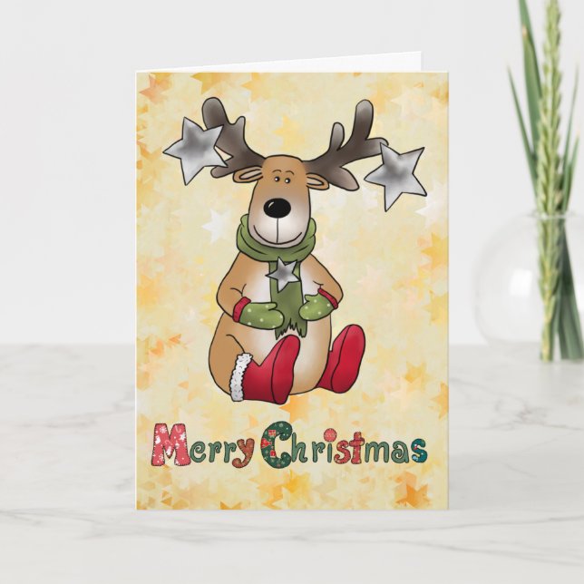 Cartão De Festividades Elfo de Natal (Frente)