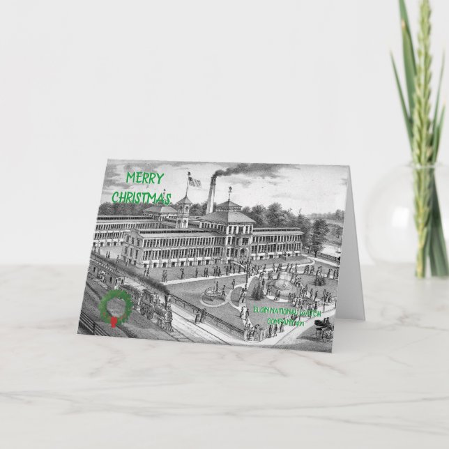 CARTÃO DE FESTIVIDADES ELGIN NATIONAL WATCH COMPANY ELGIN ILLINOIS 1871 (Frente)