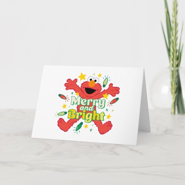 Cartão De Festividades Elmo | Alegre e Radiante (Frente)