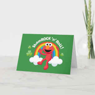 Cartão De Festividades Elmo   Shamrock 'n' Roll Arco-íris