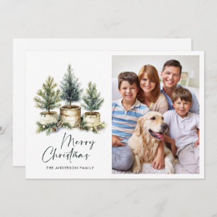 Cartão De Festividades Elogia de Árvore de Natal minimalista