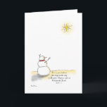 Cartão De Festividades Elogios do boneco de neve<br><div class="desc">O boneco de neve elogia Jesus</div>