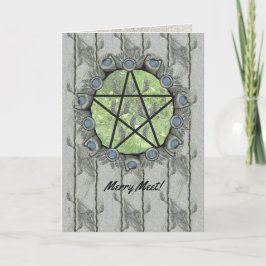 Cartão De Festividades Elvenwood Pentacle Green Leaf