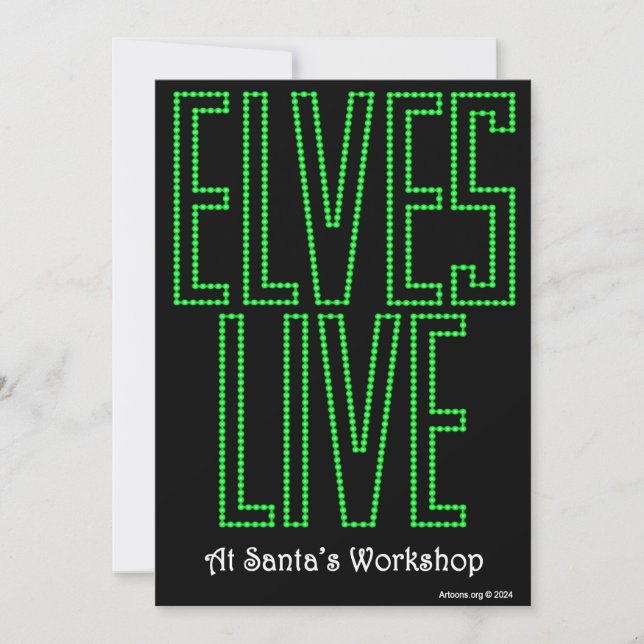 Cartão De Festividades Elves Live (Frente)