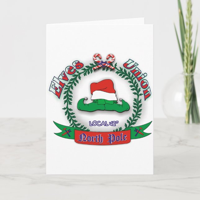 Cartão De Festividades Elves Union Christmas (Frente)