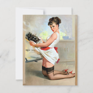 Cartão De Festividades Elvgren Vamos Comer Fora