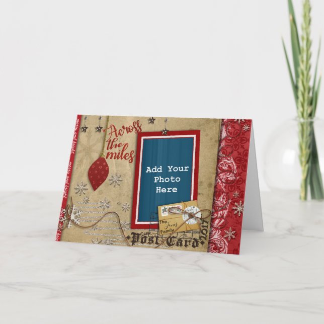 Cartão De Festividades Em Toda A Placa De Férias Miles (Frente)