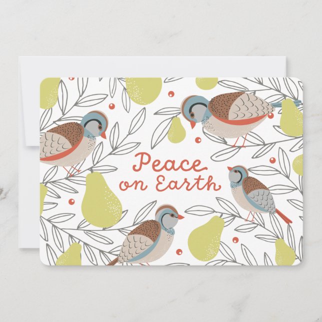 Cartão De Festividades Em uma árvore de pera (Frente)