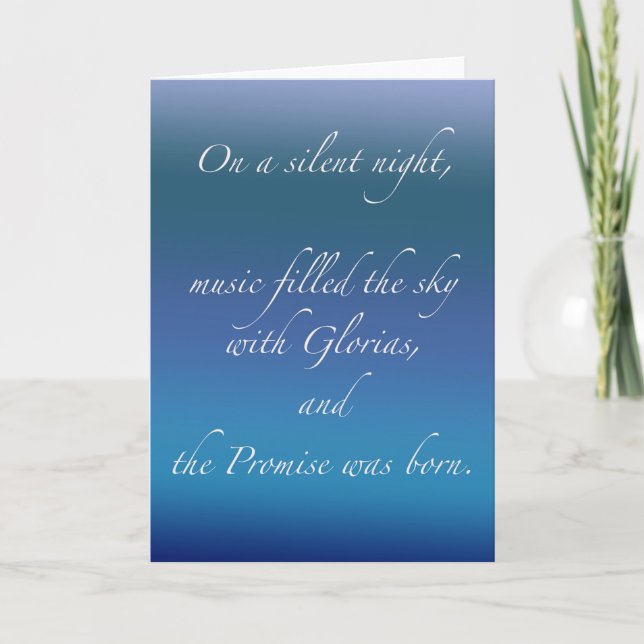 Cartão De Festividades Em uma noite silenciosa (Frente)
