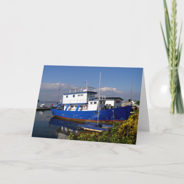 Cartão De Festividades Embarcação na Ilha de Wight (Frente)