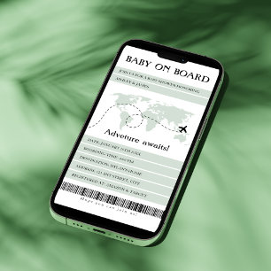 Cartão De Festividades Embarcar O Bebê No Chá de fraldas Conselho