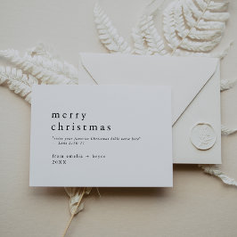 Cartão De Festividades EMELIA Black Easy Bíblia Verse Religião Natal