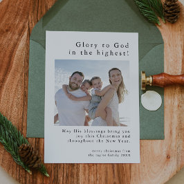 Cartão De Festividades EMELIA Família Negra Foto de Deus Natal Cristão