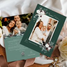 Emerald Greenery Natais vintages duas fotos