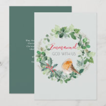 Emmanuel Deus com a nossa Watercolor Wreath Christ