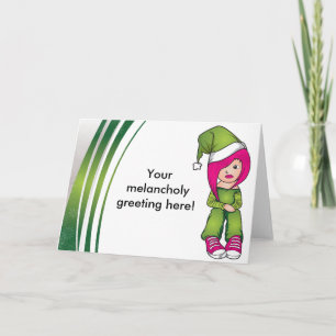 Cartão De Festividades Emo Girl Christmas Card