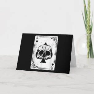 Cartão De Festividades Emo Gothic And Punk Ace of Spades Poker Game