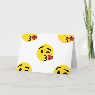 Cartão De Festividades emoji de beijo brilhante