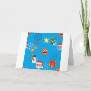 Cartão De Festividades emoji poop christmas