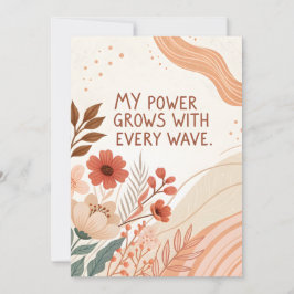 Cartão De Festividades Empowering Pregnancy Wave Strength Art