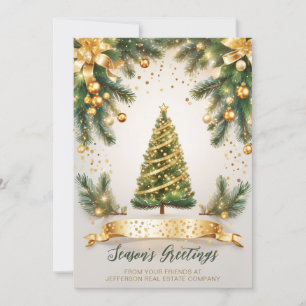 Cartão De Festividades Empresa de Árvores de Natal Festivas Estimulantes