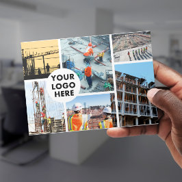 Cartão De Festividades Empresa de construção de LOGO