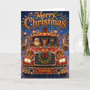 Cartão De Festividades Empresa de Guincho Corporativo Natal