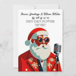 Cartão De Festividades Empresa Personalizada Jolly Santa Claus