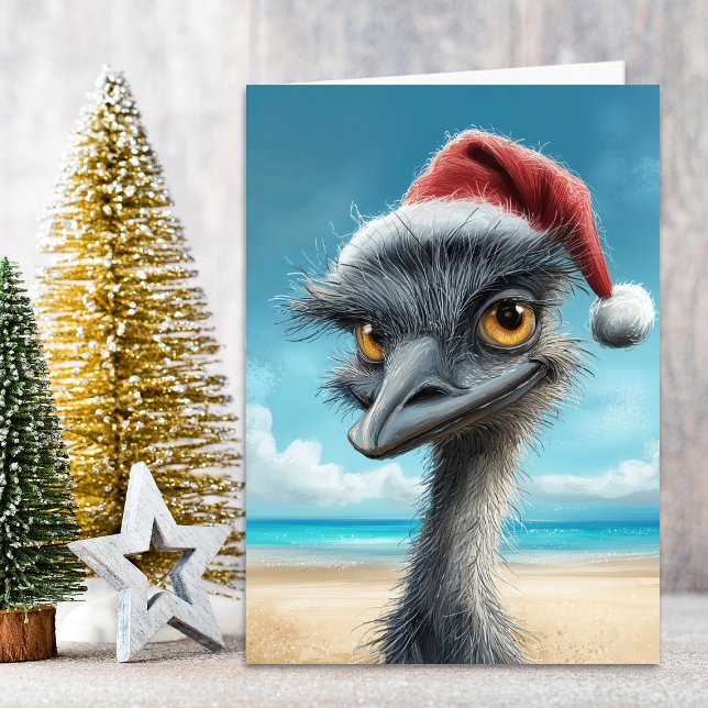 Cartão De Festividades Emu de Natal (Criador carregado)