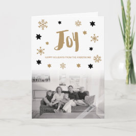 Cartão De Festividades Encantadora Trendy Joy Holiday Foto