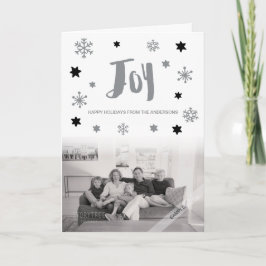 Cartão De Festividades Encantadora Trendy Joy Silver Foto de Férias