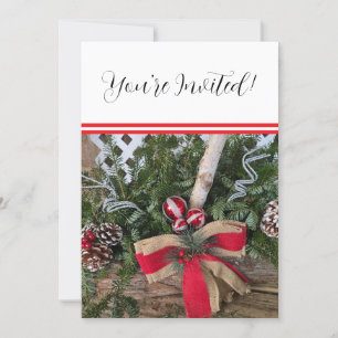 Cartão De Festividades Encontro da Festa de Natal Ramos de Pinheiro Sempr