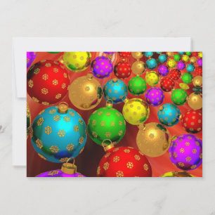 Cartão De Festividades Encontro de Enfeites de Natal