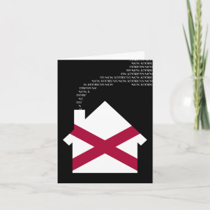 Cartão De Festividades endereço novo de Alabama