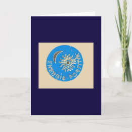 Cartão De Festividades Energia positiva por o ano novo