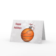 enfeite de bola de basquete Saudações de Feriado