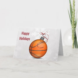 Cartão De Festividades enfeite de bola de basquete Saudações de Feriado