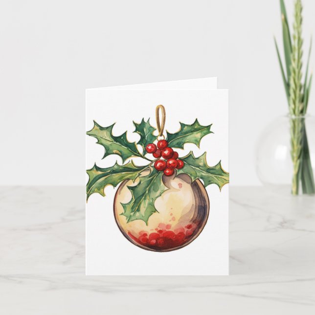 Cartão De Festividades Enfeite de Natal (Frente)