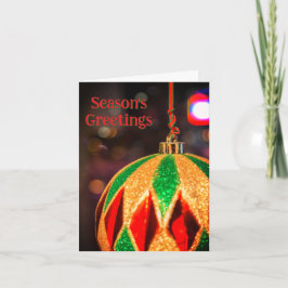 Cartão De Festividades Enfeite de Natal com Padrão de Diamante