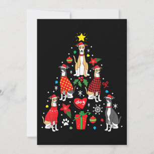 Cartão De Festividades Enfeite De Natal De Whippet Árvore Mamãe Papai Cac