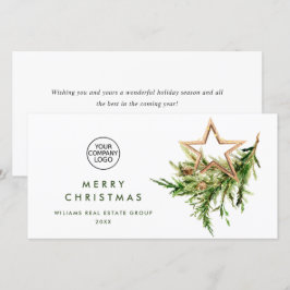 Cartão De Festividades Enfeite de Natal Elegante Saudação Empresarial