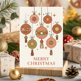 Cartão De Festividades Enfeite de Natal Groovy Boho