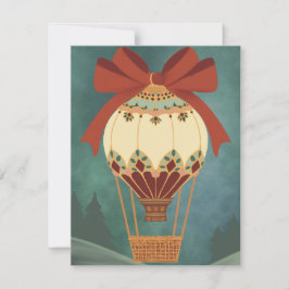 Cartão De Festividades Enfeite Decorativo de Balão de Ar Quente