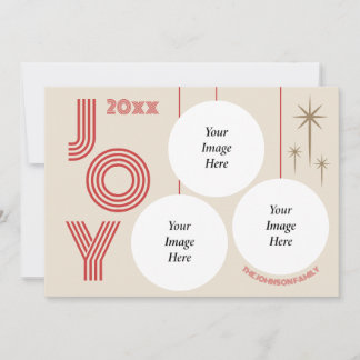 Cartão De Festividades Enfeite Religioso de Natal JOY Multi Foto